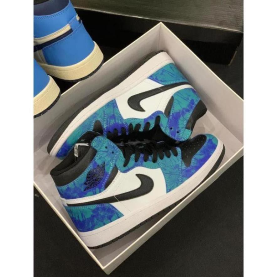 [BẢN ĐẸP] Giày J0RDAN Xanh Loang Cao Cổ - Chuẩn 1:1 Full box/bill