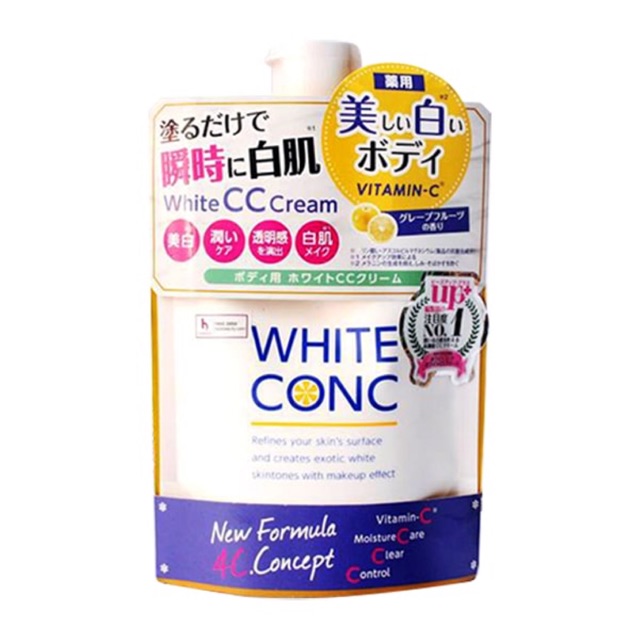 𝙃𝙖̀𝙣𝙜 𝙘𝙤́ 𝙨𝙖̆̃𝙣 Sữa dưỡng thể trắng da White Conc Body CC Cream Nhật Bản