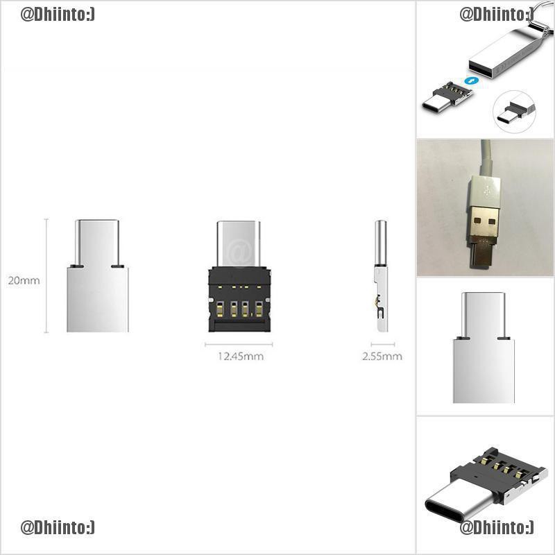 Bộ 2 đầu chuyển đổi Usb-C 3.1 Type C Male sang Usb Female Otg dành cho ổ đĩa U