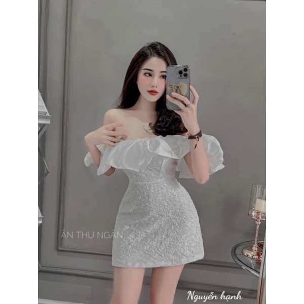Đầm trễ vai bèo dự tiệc xinh xắn Chang Dress