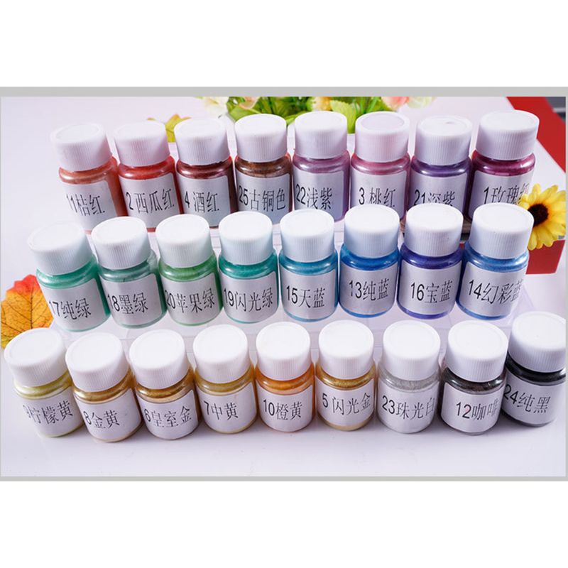 Set 4 Gói Bột Kim Tuyến Pha Lê / Pha Lê / Ngọc Trai Lấp Lánh Làm Đồ Thủ Công Diy