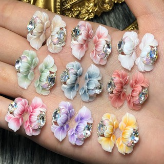 Hoa nửa ôm đá - Hoa bột đính móng HN55