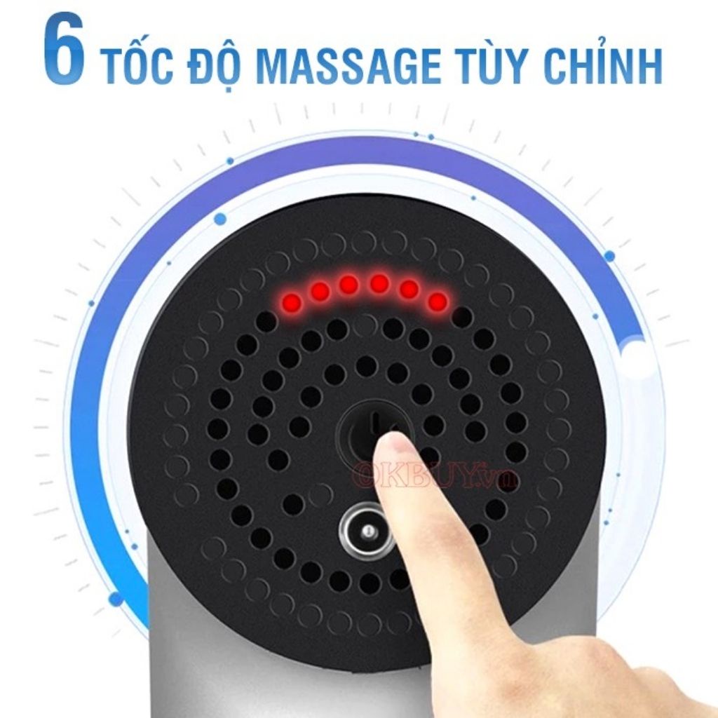 Máy massage cầm tay máy đấm lưng 6 chế độ Fascial HG-320,Súng massage cổ vai gáy mini chiều chế độ,Đa năng-BH 12 Tháng