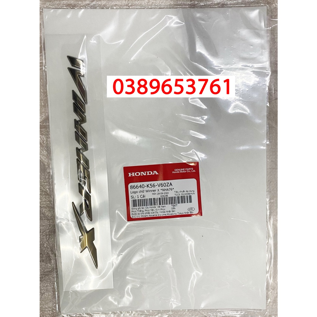 Tem logo Winner X/ Winner V3 chính hãng Honda