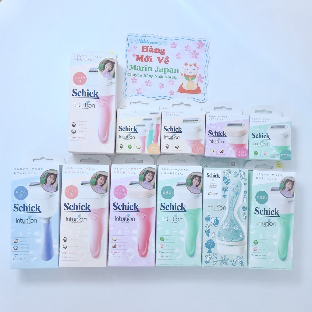 Dao cạo lông body lông chân, tay, nách - Schick Intuition cao cấp Nhật Bản