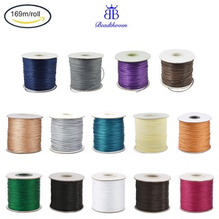 Waxed Polyester Cord Bead Cord Black 0.5mm about 185yards/roll