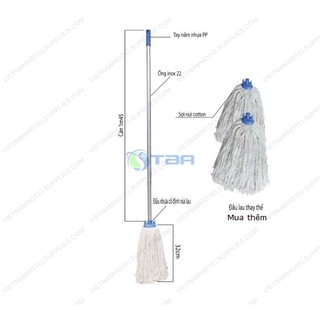 Cây lau sàn nhà công  nghiệp đầu tròn