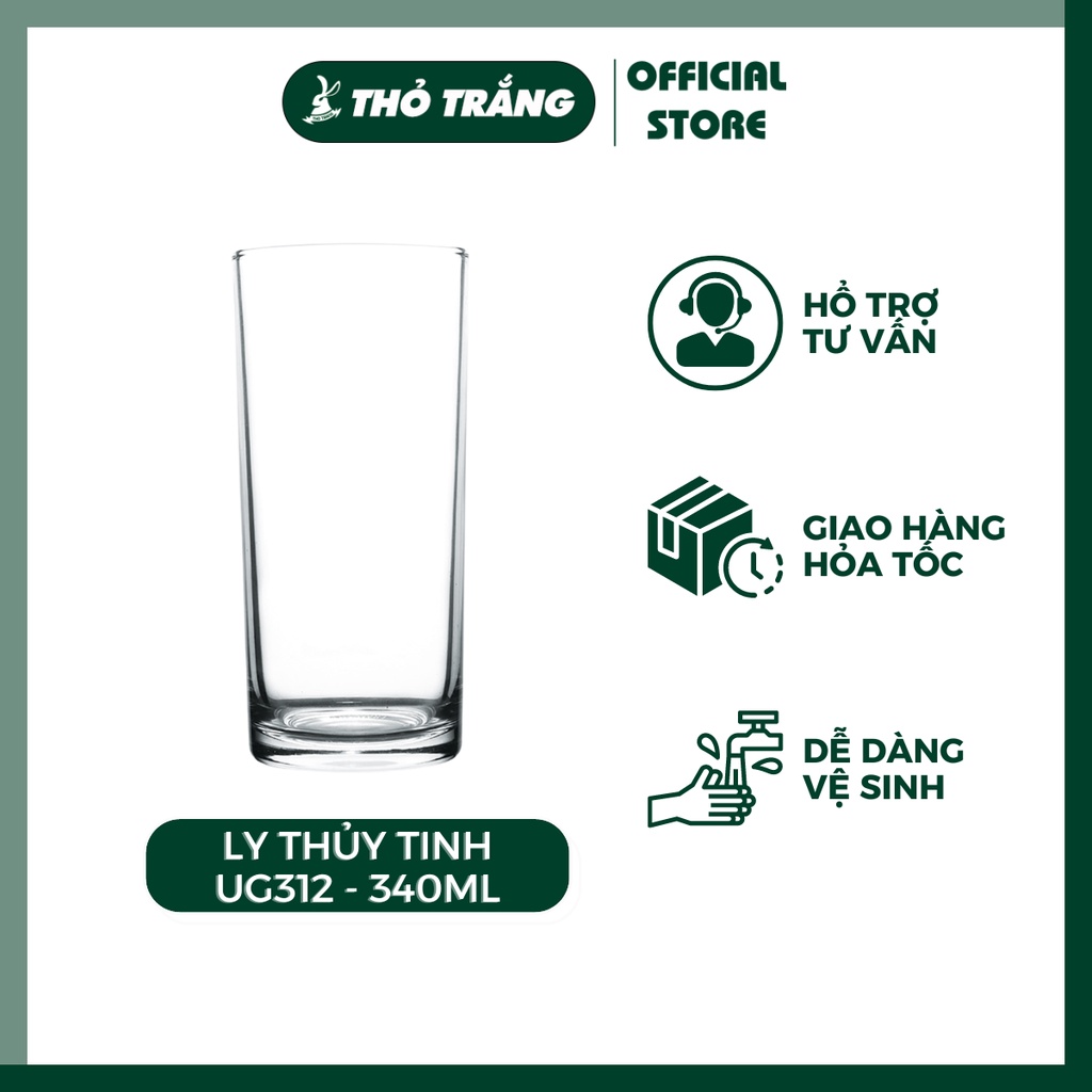 Ly Thủy Tinh UG312 - 340ml | Nhập Khẩu Thái Lan