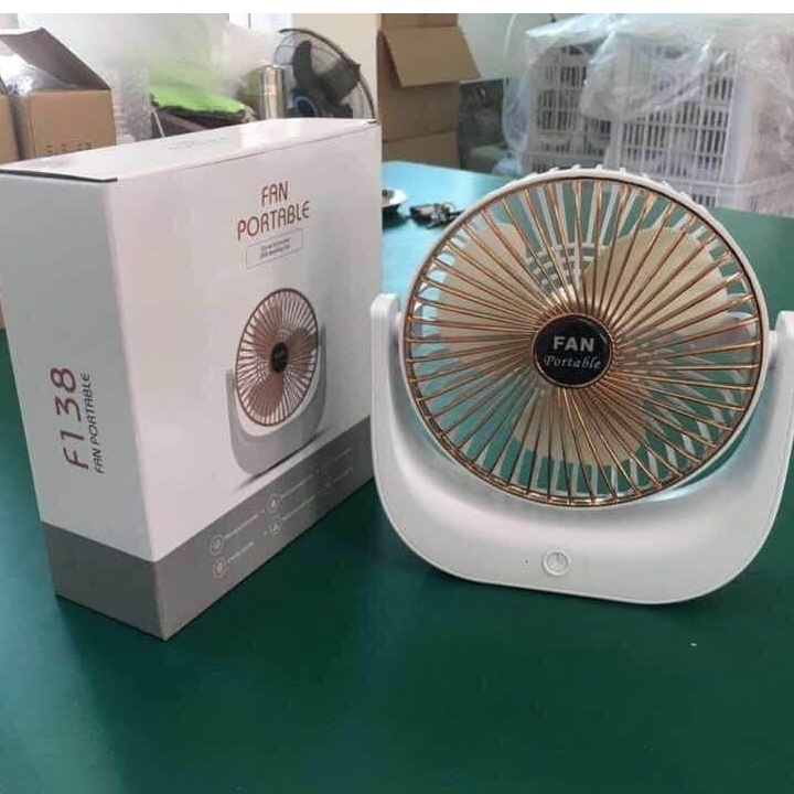 Quạt tích điện mini Super Pan lồng quay 360 độ cắm cổng USB 3 tốc độ gió mạnh m