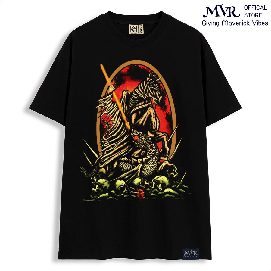 Áo thun nam phông nữ thần chết cưỡi ngựa unisex phong cách big size localbrand MVR BB4327