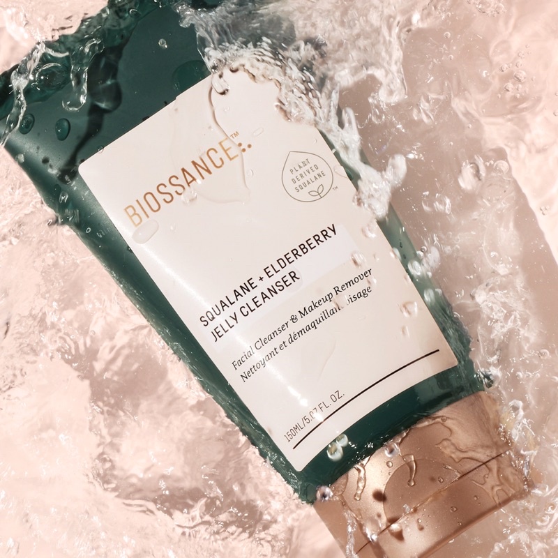 Sữa rửa mặt tẩy trang dạng thạch Biossance SQUALANE + ELDERBERRY JELLY CLEANSER