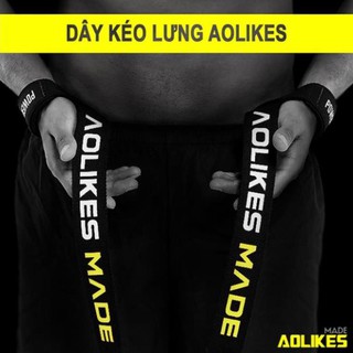 Dây kéo Lưng Lifting Straps hỗ trợ tập thể hình, Dây kéo lưng tập Gym AOLIKES