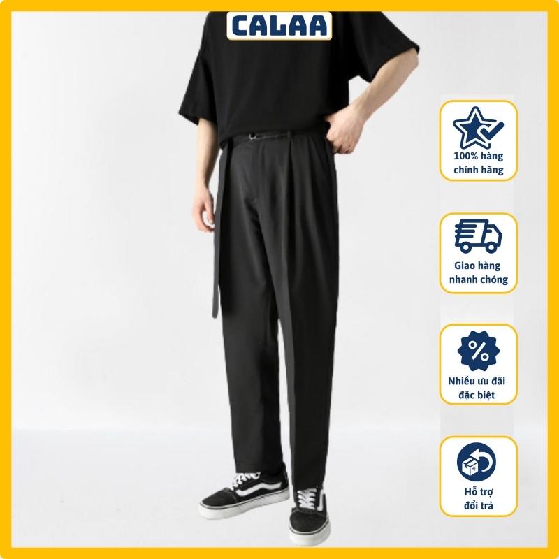 Quần baggy ống rộng ống suông đen Hàn Quốc CALAA FASHION QB04