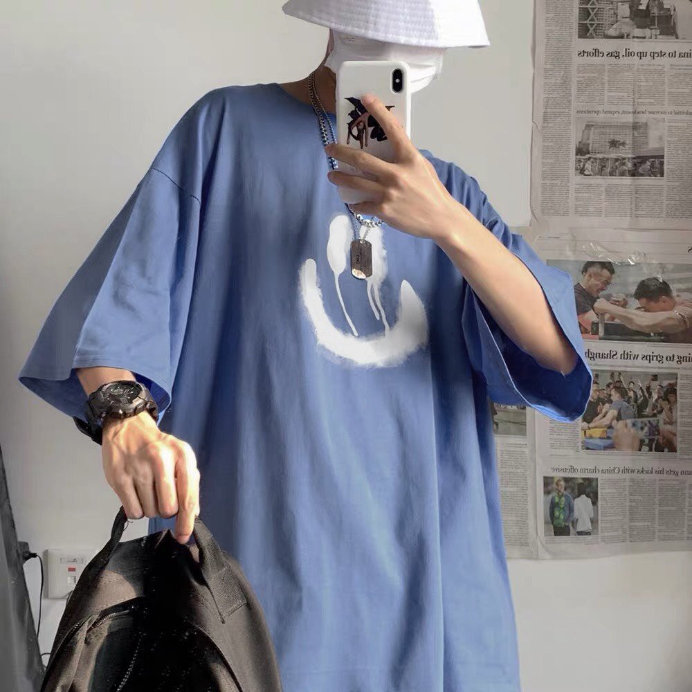 Áo phông oversize Smile Tee, JACKLANE, Áo cộc tay Unisex Jack Lane | BigBuy360 - bigbuy360.vn