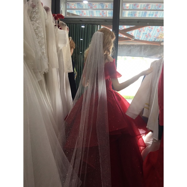 Voan cài tóc nhủ lấp lánh 3m