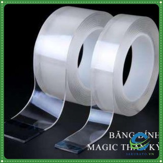 (cuộn 5m)Băng dính THẦN THÁNH Nano Nhật Bản 2 mặt siêu dính - Băng dính đa năng dính cả thế giới