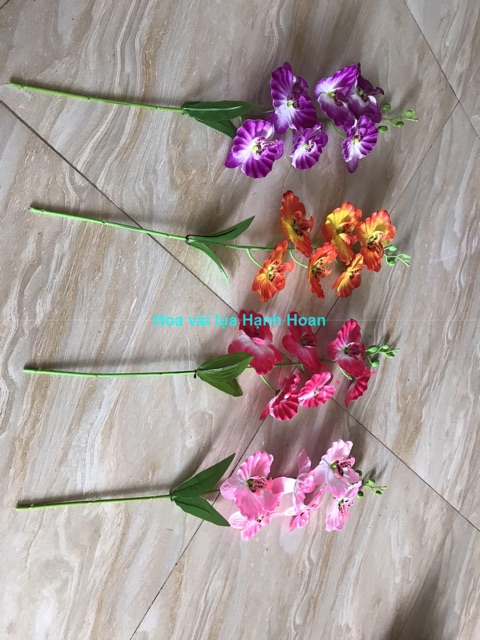 Cành Hoa Lan hồ điệp 6 bông-Hoa giả , hoa lụa
