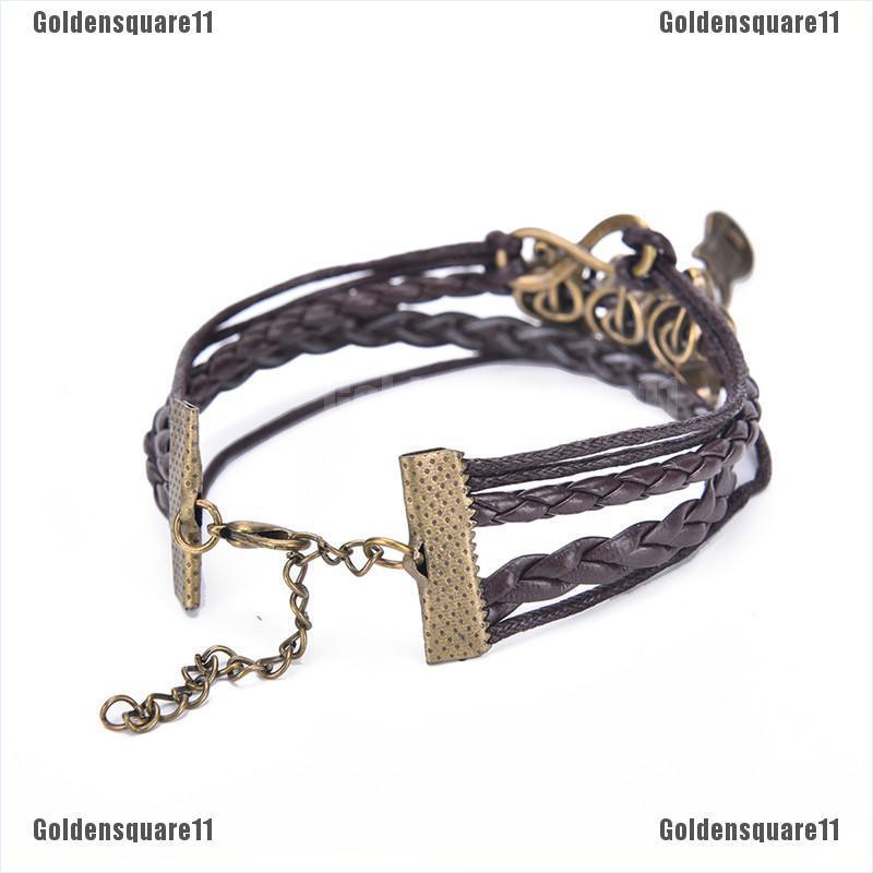 Vòng Tay Da Mặt Hình Nốt Nhạc Thời Trang