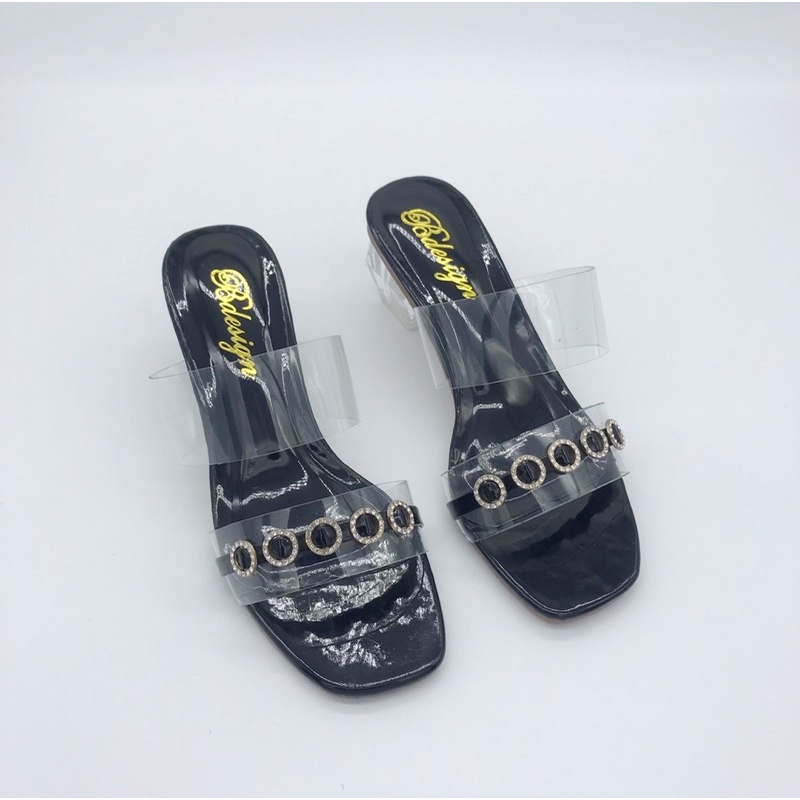 Sandal cao gót 5 phân quai trong