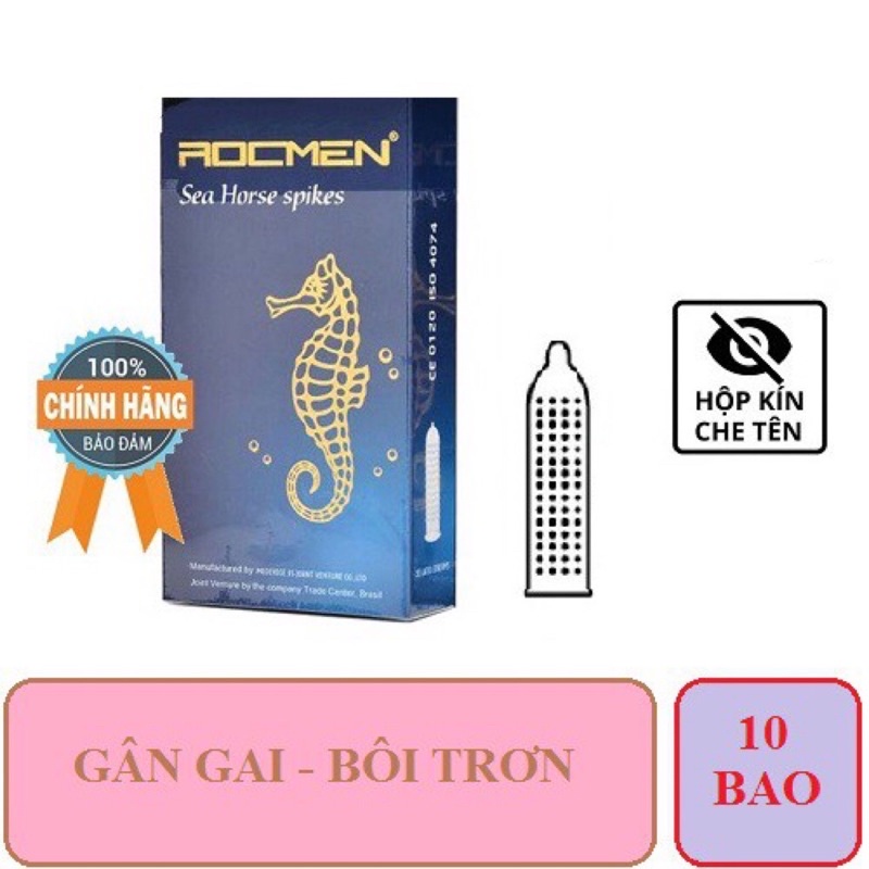 Bao cao su ROCKMEN xanh hộp 10 cái