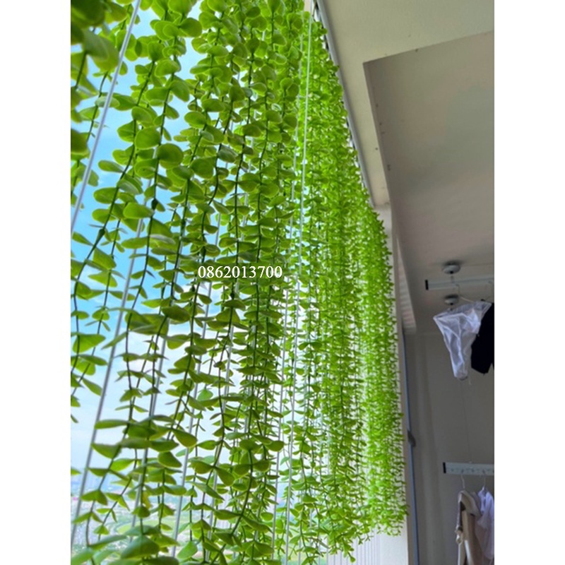 Dây lá giả - dây cúc tần giả (1m) cao cấp decor, trang trí nhà cửa, cửa tiệm, ban công...