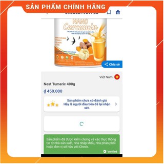 SỮA NGHỆ NEST TUMERIC NANO CURCUMIN 400GR