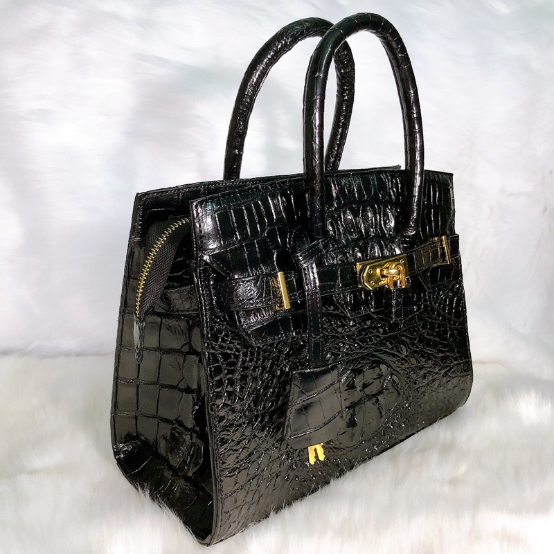 Túi da cá sấu thật 100% size 30cm và size 27