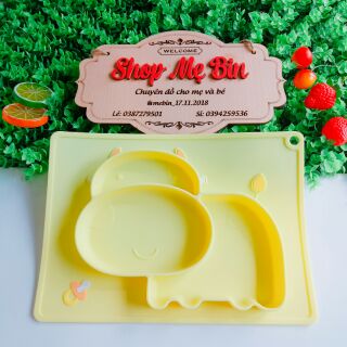 Khay Ăn Dặm Silicon Đế Hút Hình Cua, Bò, Cá