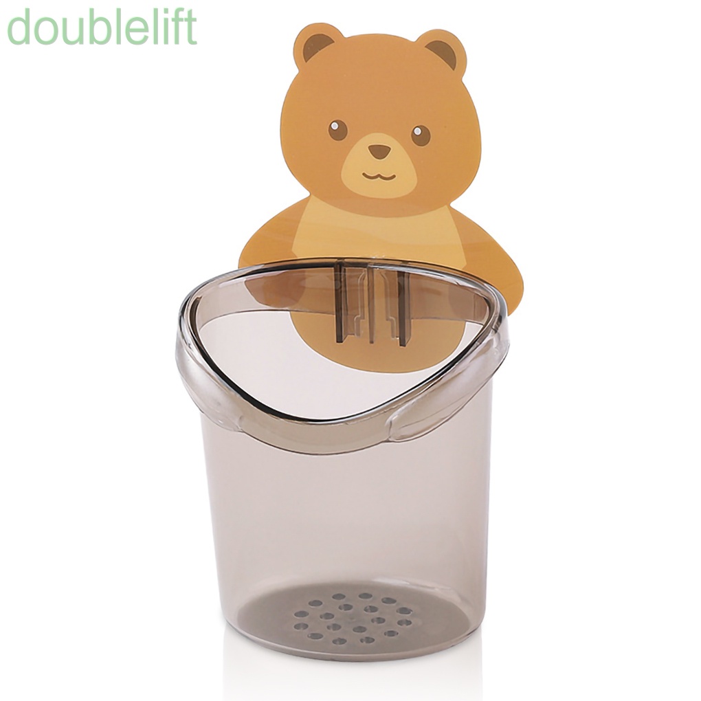 Cốc đựng bàn chải đánh răng gắn tường tự dính họa tiết hoạt hình 2 màu tùy chọn đa năng tiện dụng