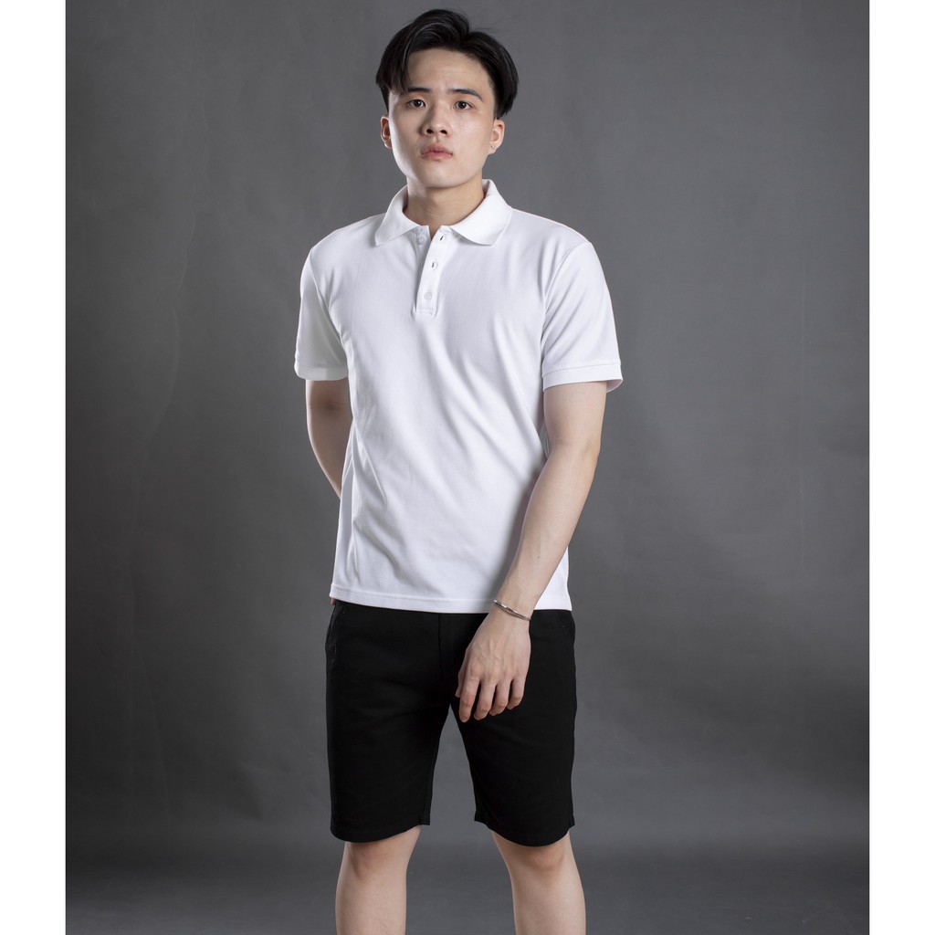 Áo thun trơn cổ trụ nam LADOS - 19043 màu sắc tươi sáng chất liệu co giãn | BigBuy360 - bigbuy360.vn