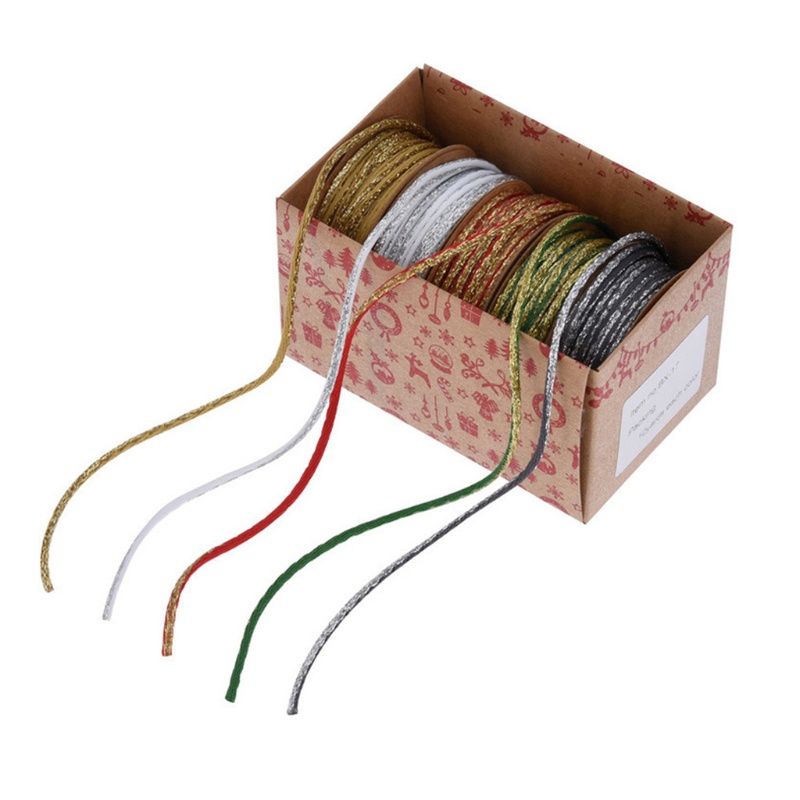 Cuộn Dây Ruy Băng Màu Vàng / Đỏ In Họa Tiết Dùng Trang Trí Tiệc Cưới / Giáng Sinh DIY