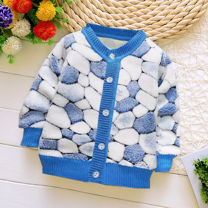 Áo Khoác Cardigan Tay Dài Giữ Ấm Cho Bé