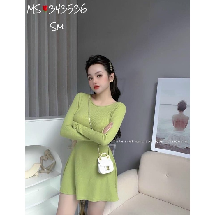 Đầm hở lưng tay dài - đầm xoè - Đ0071 | 23tshop | BigBuy360 - bigbuy360.vn