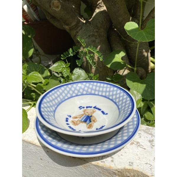 Set tô và dĩa gấu