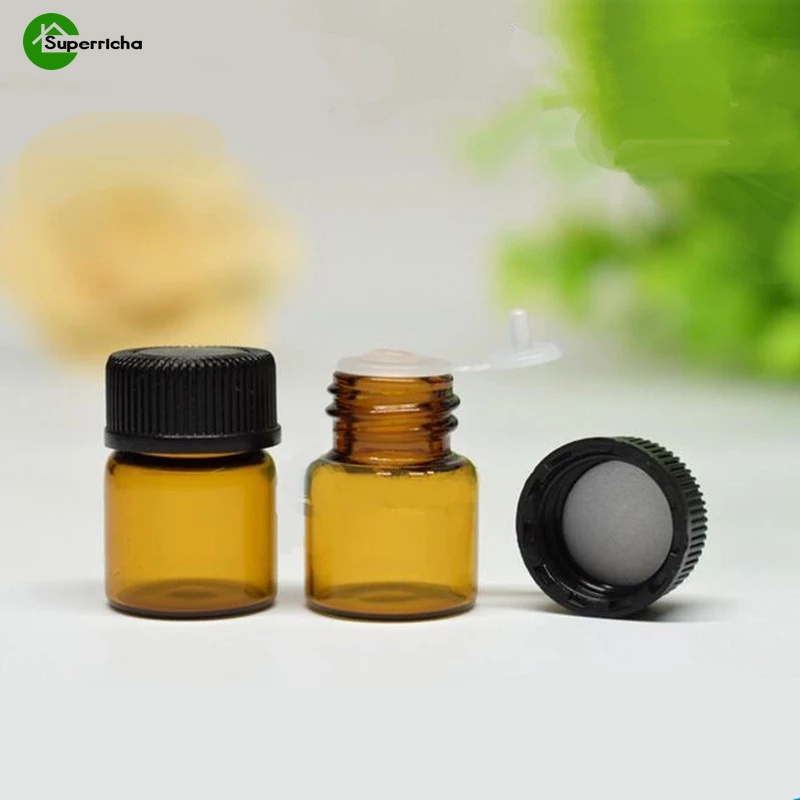 Lọ thủy tinh đựng tinh dầu mini 1ml có nắp đậy tiện dụng