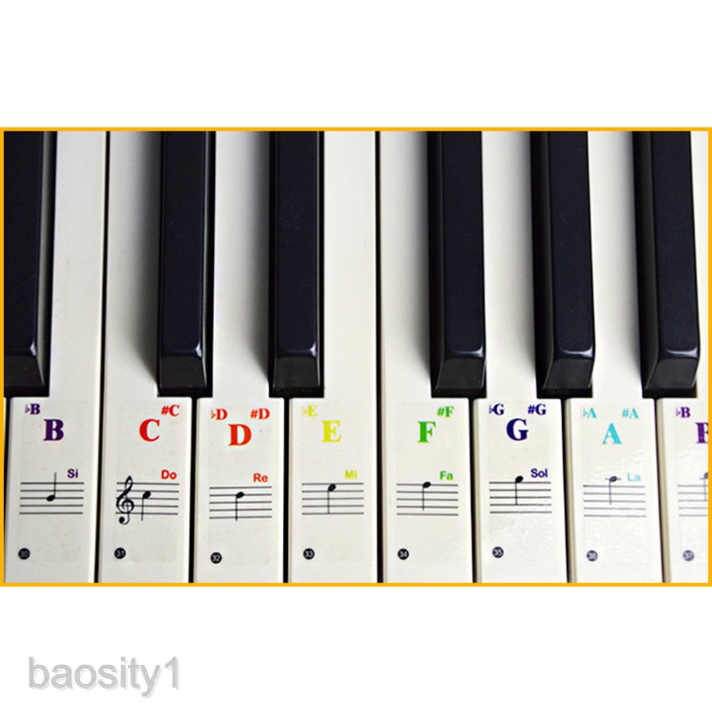 Sticker dán trang trí piano xinh xắn đáng yêu dành cho đàn 54/61/88 phím