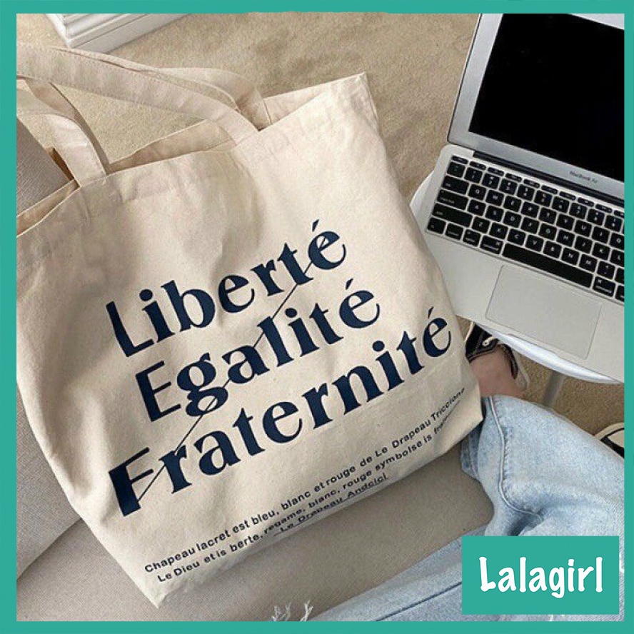 Túi vải Ulzzang Túi tote TEMPORARY phong cách Vintage siêu đẹp, có khóa miệng