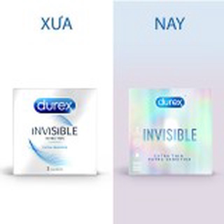 [Hộp 3 cái] Bao cao su Durex Invisible Extra Thin Extra Sensitive Chính Hãng