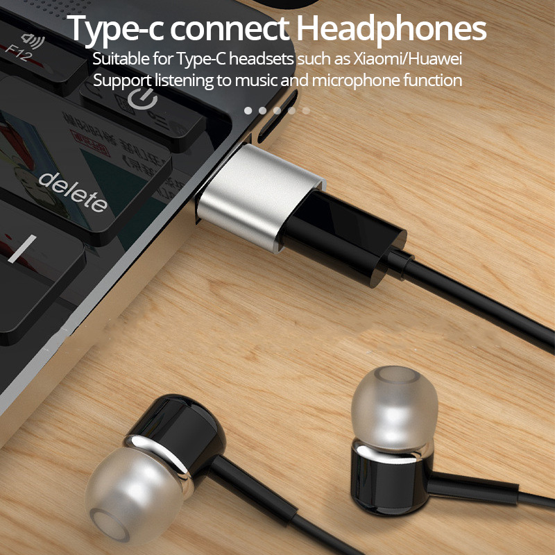Đầu chuyển đổi mini FONKEN USB 2.0 sang Type-c cắm máy tính dễ mang theo cho điện thoại di động màu bạc và đen
