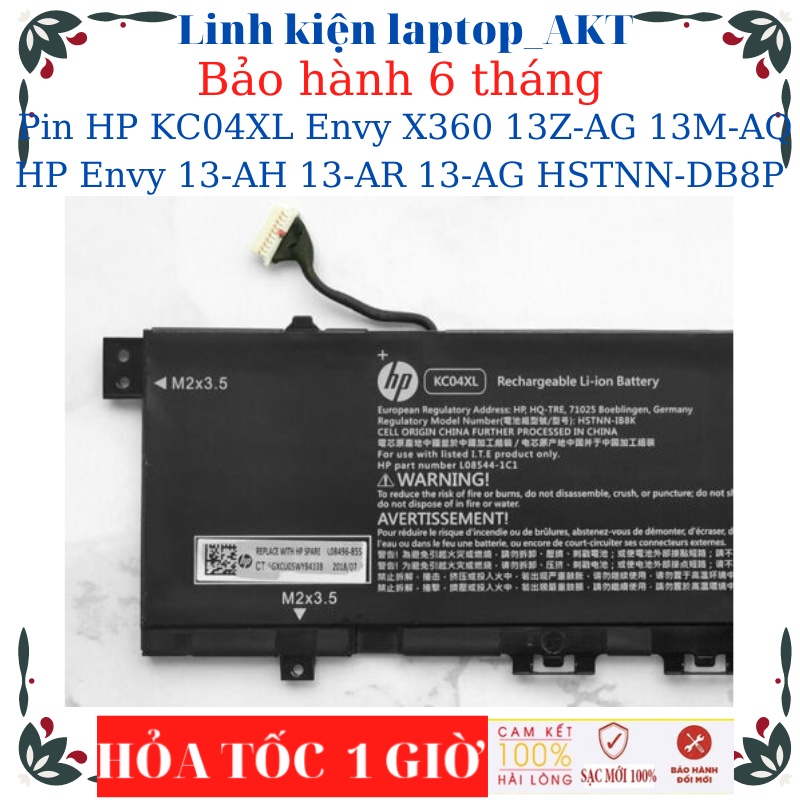 Pin HP Envy X360 13-AH 13-AR 13-AG 13-AQ 13T-AQ 13Z-AG 13M-AQ L08544-2B1 HSTNN-DB8P HSTNN-IB8K Pin HP KC04XL