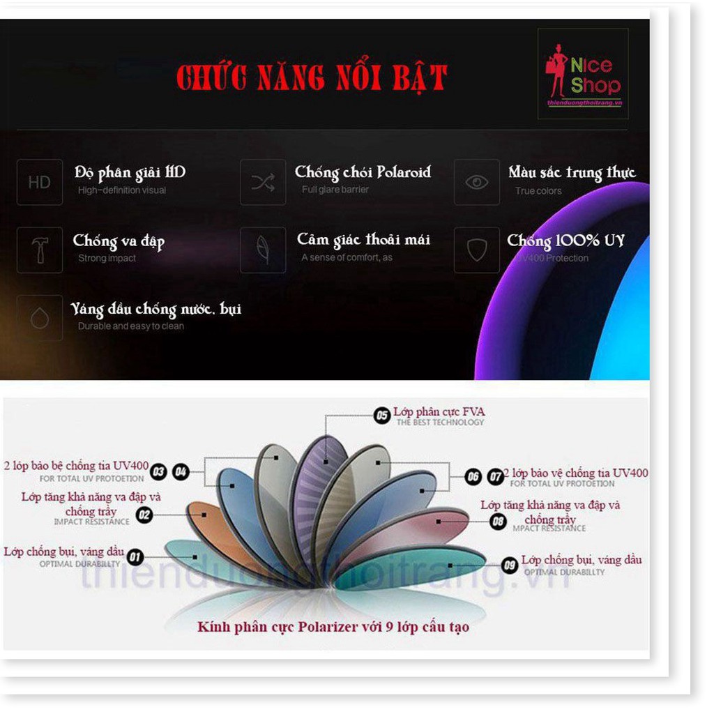 Mắt kính thời trang gọn bản to chống tia cực tím chống chói kiểu dáng hàn quốc - MK0073 - Nice | BigBuy360 - bigbuy360.vn