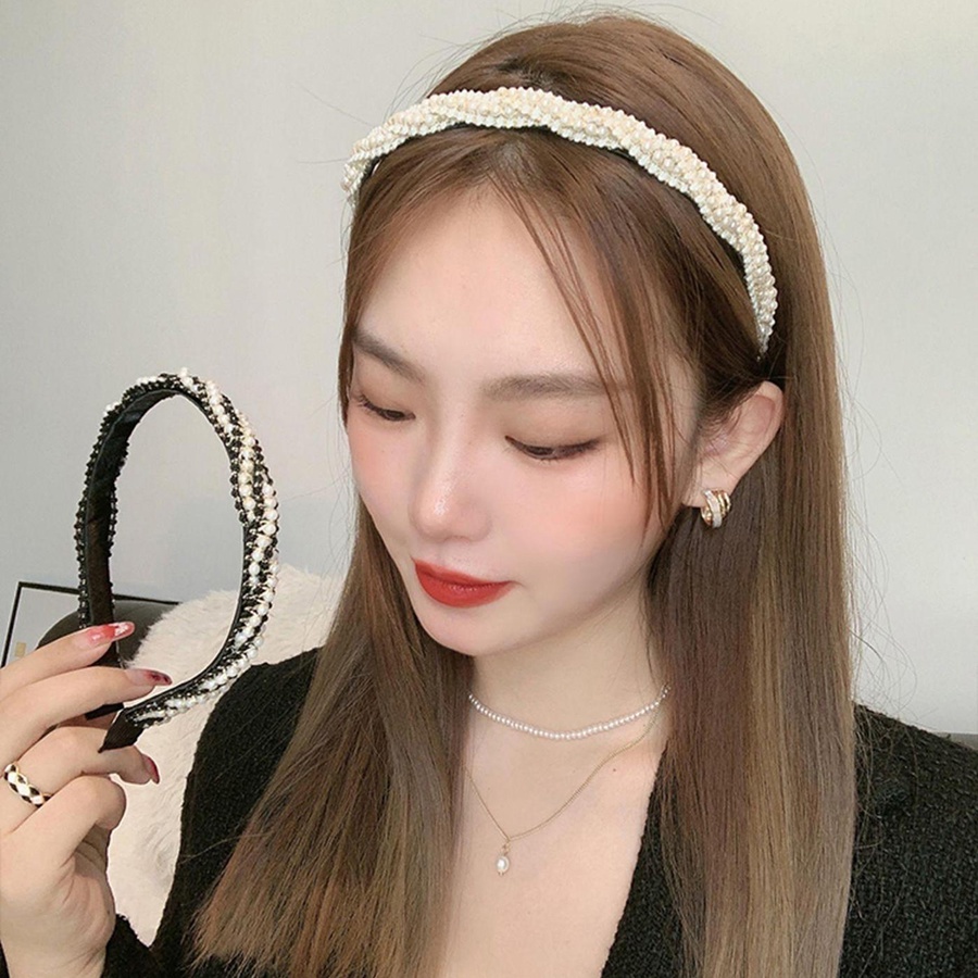 Băng đô cài tóc đính ngọc trai thời trang Hàn Quốc cho nữ