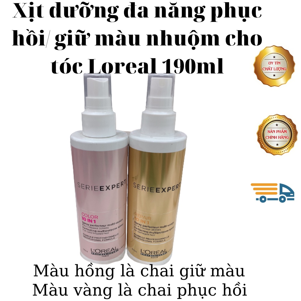 Xịt dưỡng đa năng phục hồi/ giữ màu nhuộm cho tóc Loreal 190ml (Hàng chính hãng)