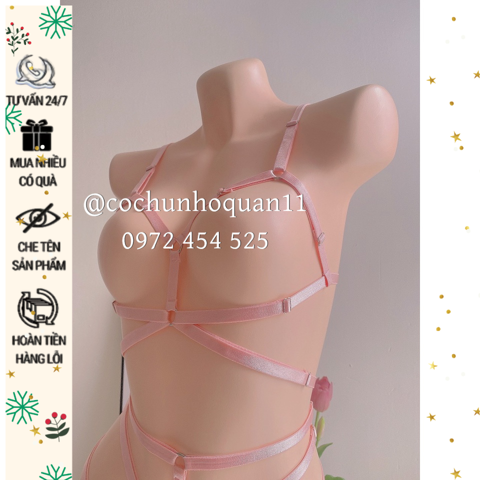 [từ 35-100kg] ĐL068 Bộ đồ lót lọt khe dây quyến rũ cho nữ - cochunhoquan11