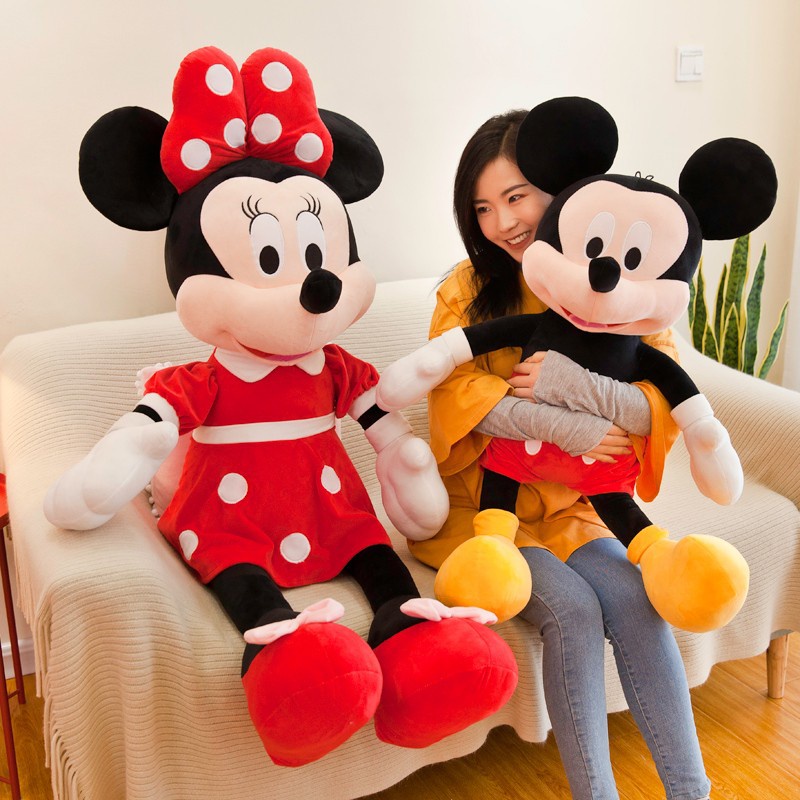 Thú Nhồi Bông Hình Chuột Mickey Minnie Xinh Xắn