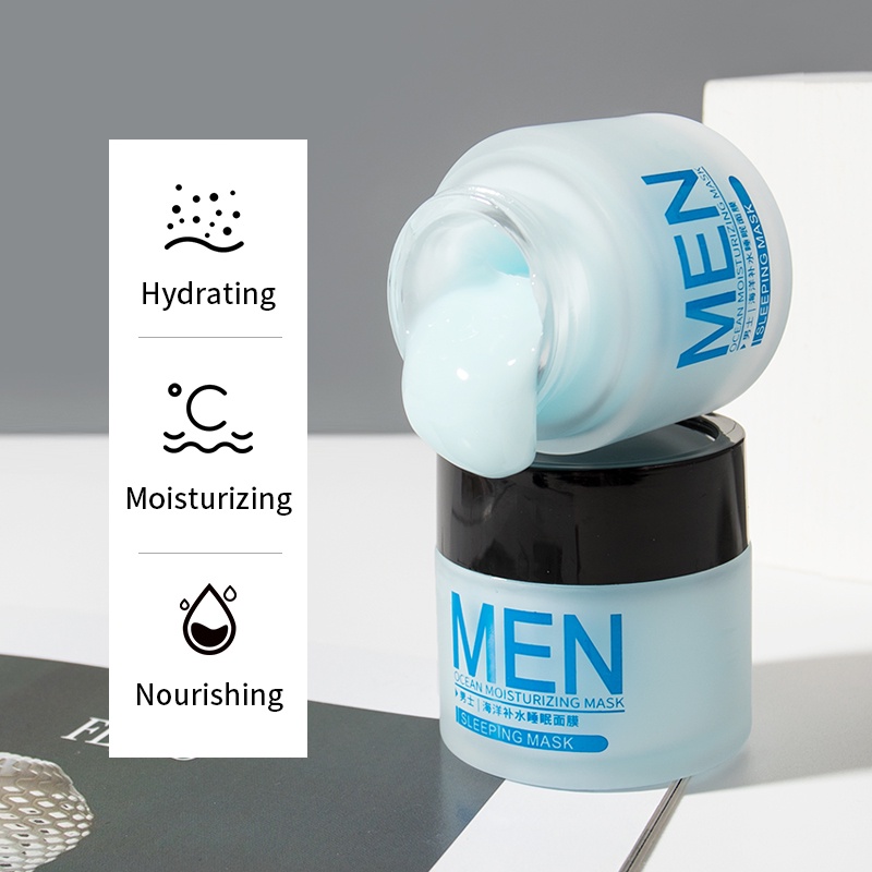 Mặt Nạ Ngủ LAIKOU Cho Nam Thành Phần Từ Đại Dương Kiềm Dầu 70g