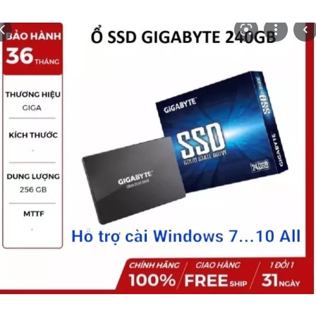 Ổ cứng SSD Gigabyte 120GB - Hàng chính hãng (Bảo hành 3 năm 1 đổi 1)