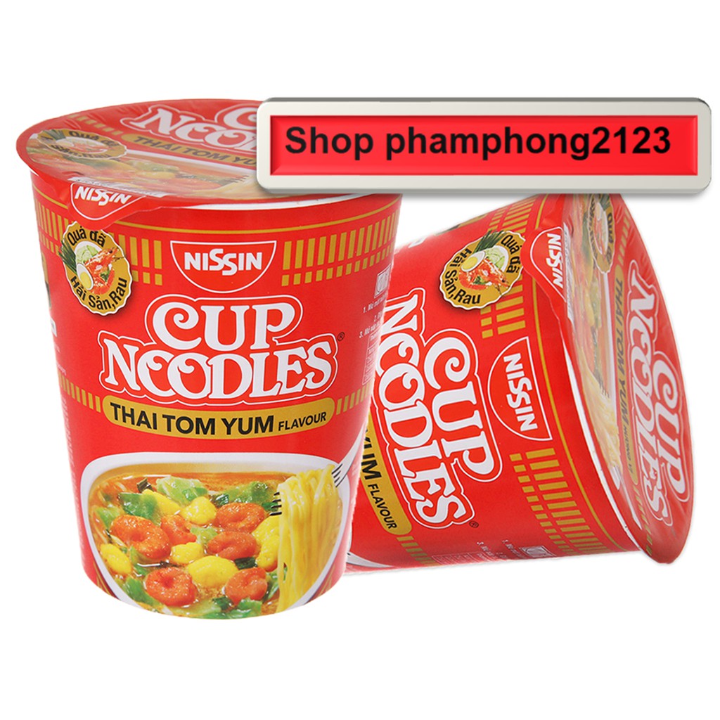 Ly Mì Thái Tom Yum 70g Cup Noodles Nissin Thùng 24Ly | BigBuy360 - bigbuy360.vn