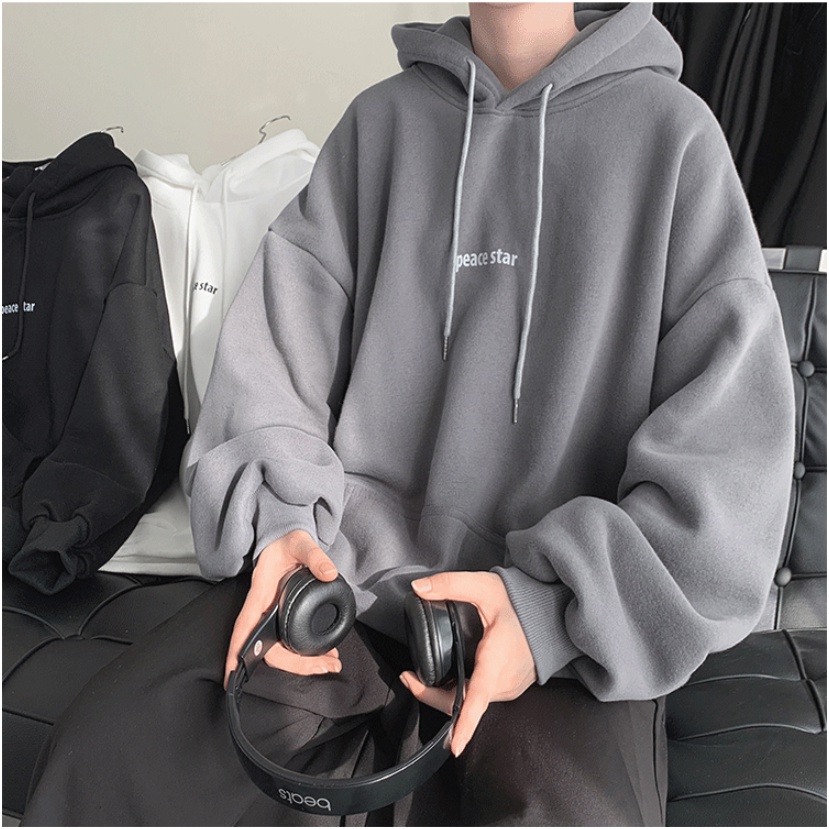 Áo Hoodie Phối Mũ 2 Lớp Cao Cấp  Phong Cách Fom Rộng Unisex Trẻ Trung AMBITION