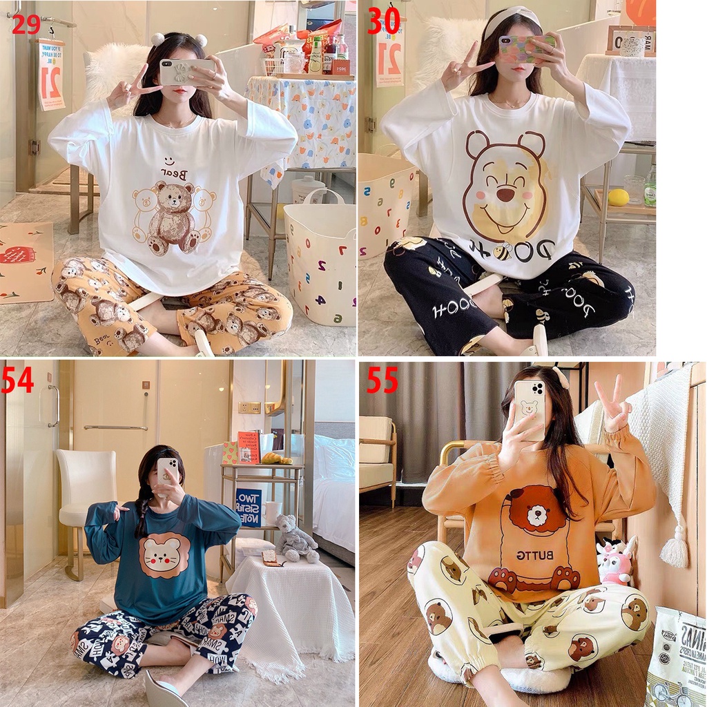 Đồ bộ nữ dài tay, Đồ bộ thu đông dài tay, Đồ bộ mặc ở nhà cho nữ, Đồ bộ ngủ thun dành cho nữ cực hot | BigBuy360 - bigbuy360.vn